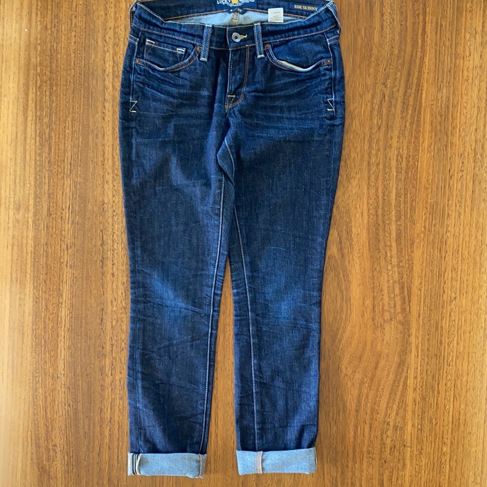 Lucky Brand Zoe Skinny Dark Jeans 4/27